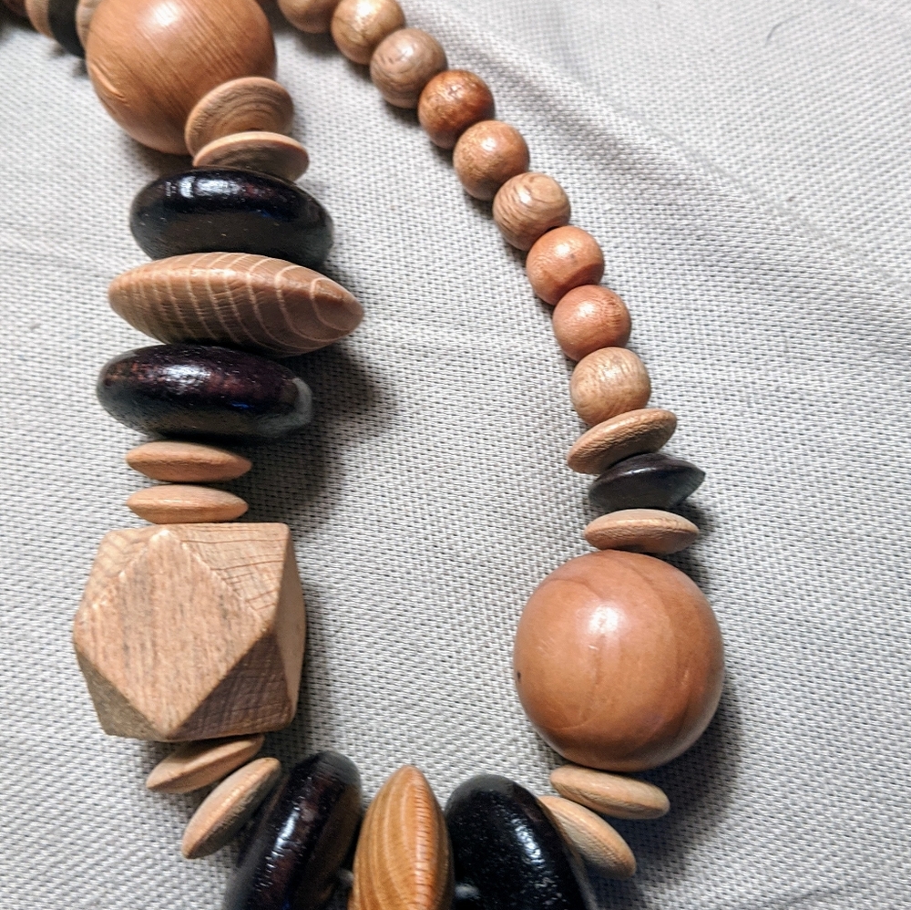 Vintage Wood Necklace